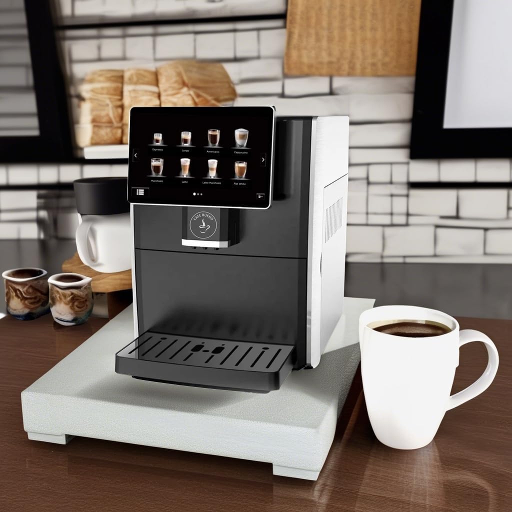 Cafe Bueno Super Automatic Espresso Machine For Home - Coffee Machine With Grinder & Milk Frother For Latte, Cappuccino, Macchiato - Auto Wake & Sleep – All Milk Types