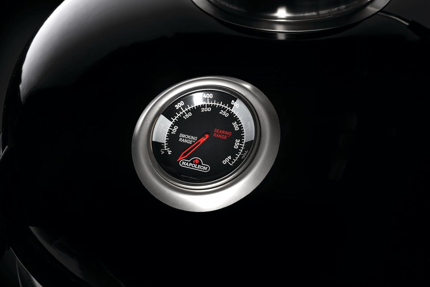 Napoleon NK22 Premium Charcoal Kettle Grill, Black, Porcelain-Enameled Lid and Bowl, Chrome-Plated Cooking Grid