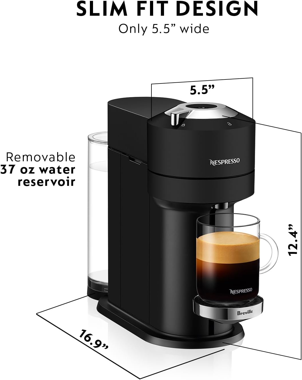 Nespresso Vertuo Next Deluxe Coffee and Espresso Maker by Breville