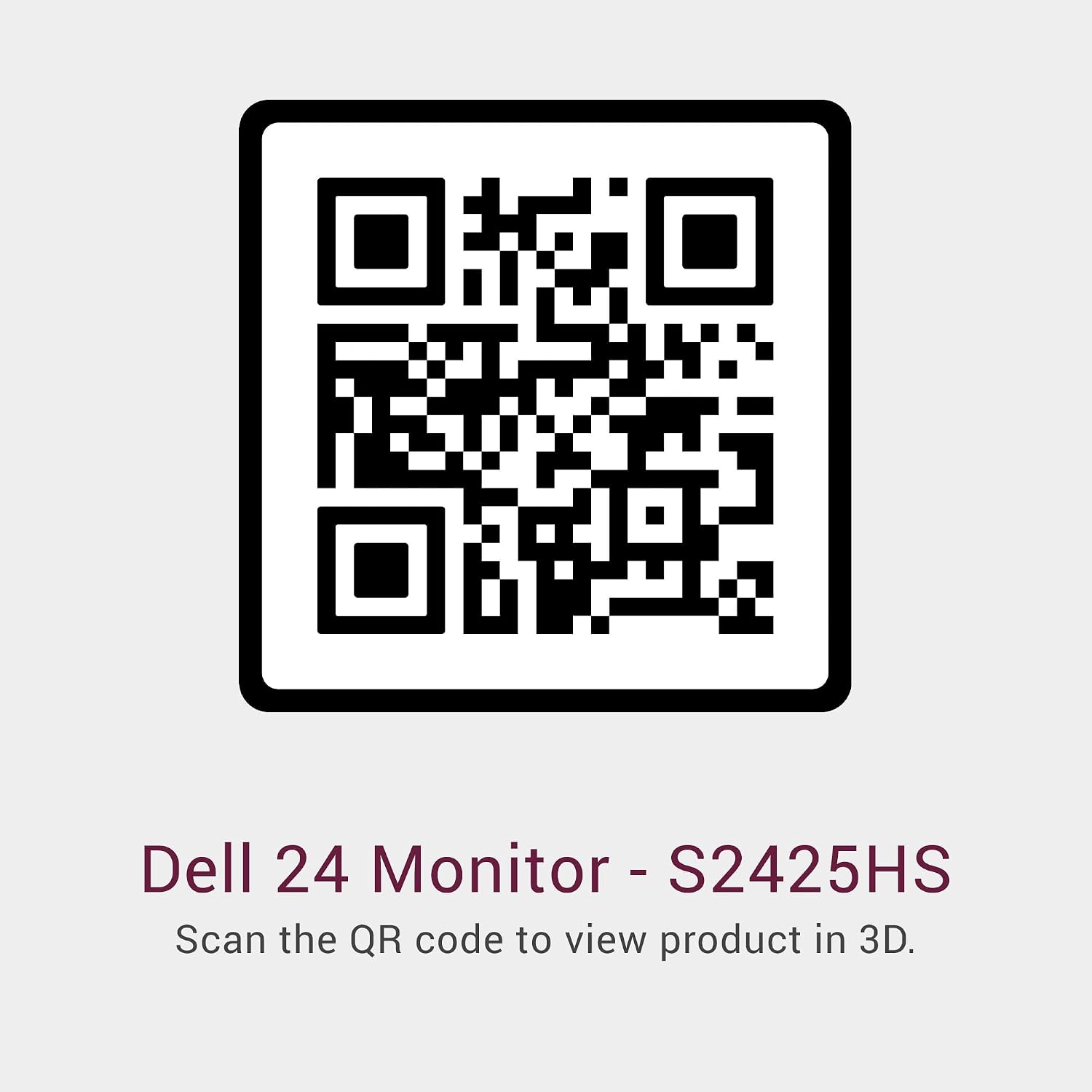 Dell S2425HS Monitor - 23.8 Inch, FHD (1920x1080) Display, 100Hz Refresh Rate 1500:1 Contrast Ratio, TÜV Rheinland Eye Comfort 4 Star, Integrated 2x5W Speaker, Height/Tilt/Swivel/Pivot - Ash White