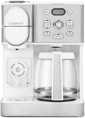 Cuisinart 12-Cup Coffee Maker, Single-Serve Brewer Glass Carafe, Automatic Hot & Iced Coffee Machine, Brew Strength Control and Brew Pause, SS-16W, White