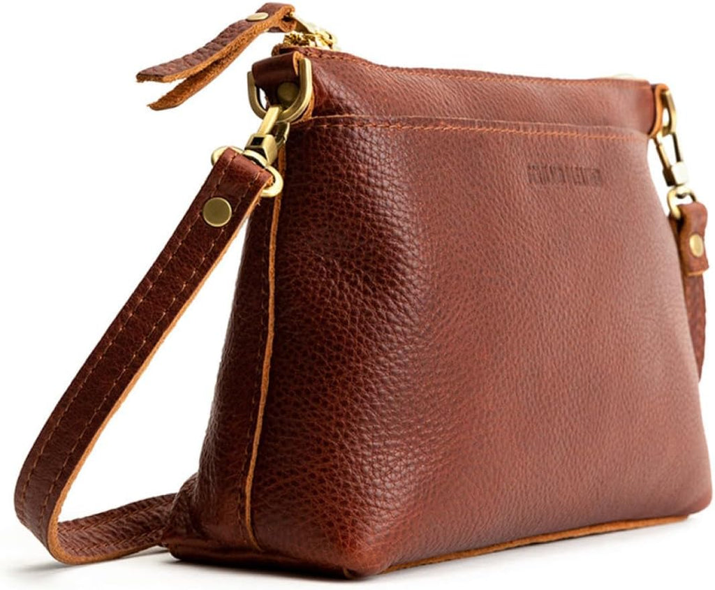 Portland Leather Goods Poppy Purse – Leather Handbag w/Removable Crossbody Strap – Handmade from the Finest Full-Grain Hides