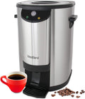 West Bend 57042 Coffee Urn Double Walled Stainless Steel Features Automatic Temperature Control Large Capacity with Fast Brewing and Easy Clean Up NSF Certified, 42-Cup, Silver