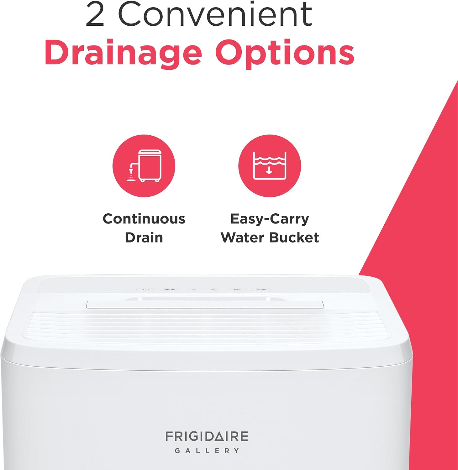 Frigidaire Gallery 2-in-1 35-Pint Dehumidifier with Wi-Fi, Air Quality Monitoring for Small/Medium/Large Rooms & Basements, Custom Humidity Control, Auto Shut Off, White