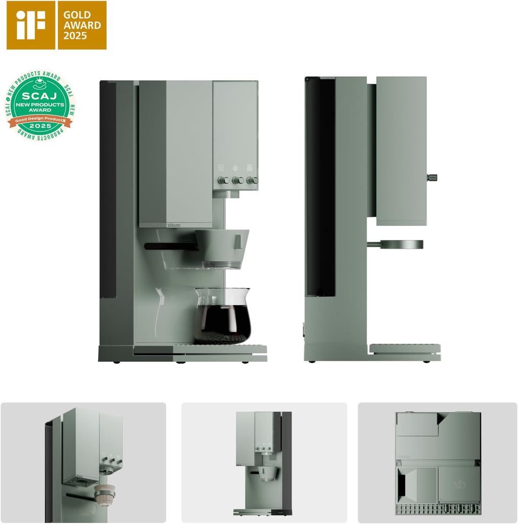 xBloom Studio Coffee Machine – Drip Coffee Maker with Built-in Grinder and Scale, 3 Automation Levels, App Connected Pour Over Coffee Maker for Home and Office, Sage Green