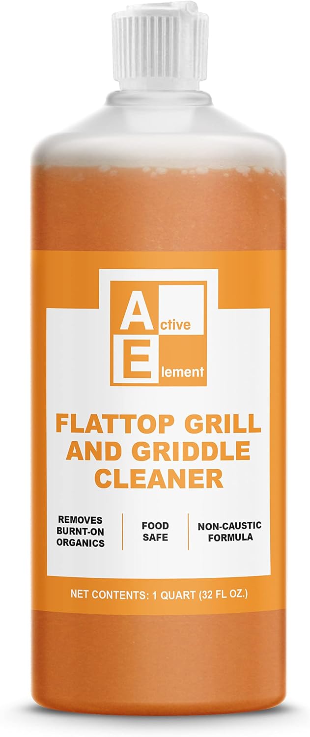 Flat Top Grill Cleaner – 32 fl oz (Pack of 12) | Griddle Cleaner, Food Safe, Non-Caustic, Removes Burnt-On Residue, Blackstone Compatible