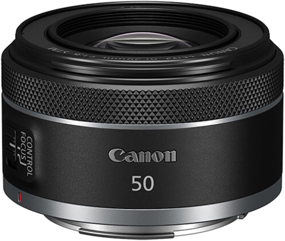 Canon RF 50mm f/1.8 STM Lens Bundle with UV Filter + Lens Cap Keeper