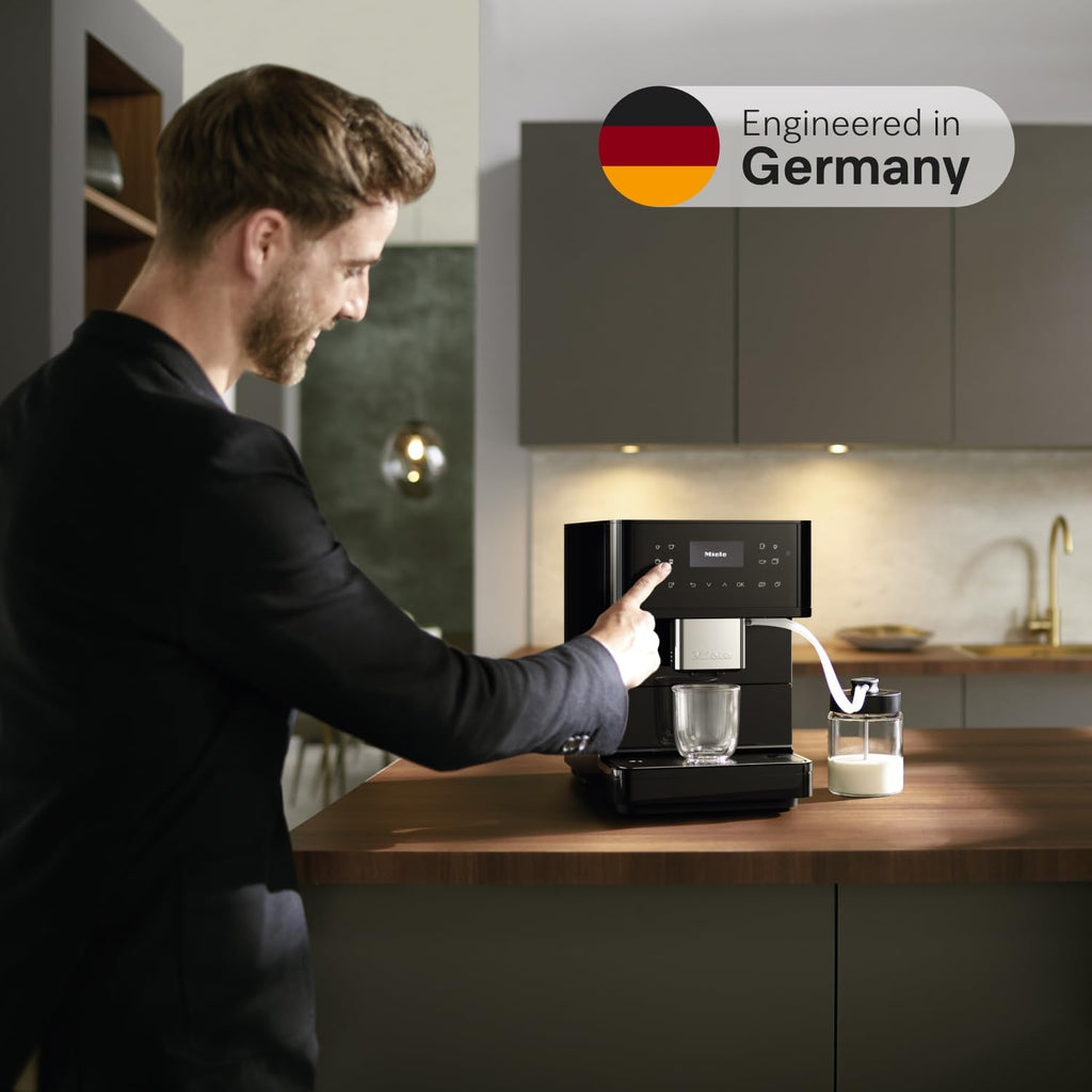 Miele CM 6160 MilkPerfection Automatic Countertop Coffee Machine, Obsidian black