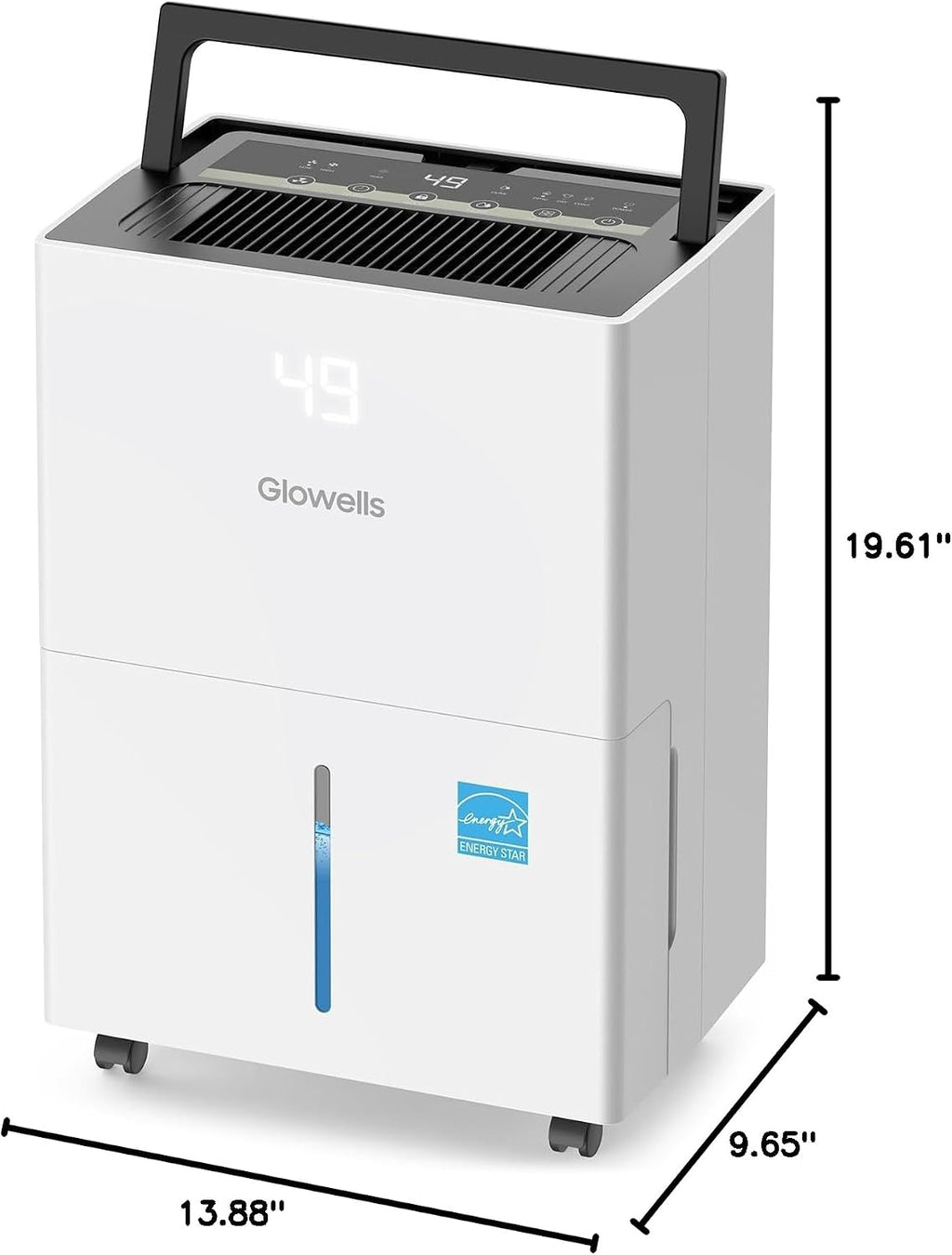5500 Sq.Ft Energy Star Dehumidifier for Basement, 80 Pints Home Dehumidifier with Drain Hose for Large Room Crawl Space, Dehumidifiers with Smart Humidity Control, 1.32 Gal Water Tank, Auto Defrost