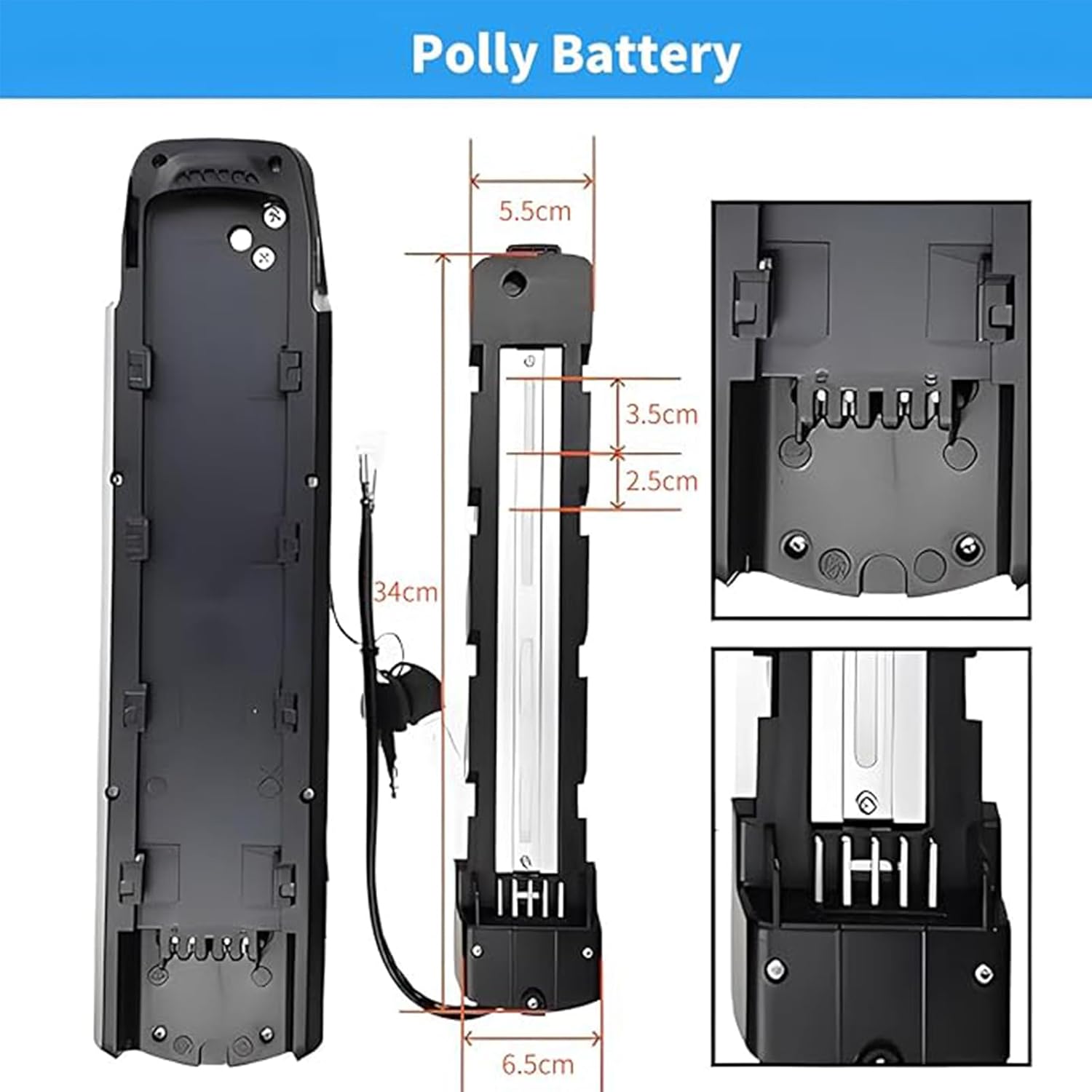 BAFANG Electric Bicycle Battery 48V13AH/20AH, 52V20AH Polly Lithium-ion Battery, with Charger and Keys,for 500W 750W 1000W 1500W Motors and Conversion Kits