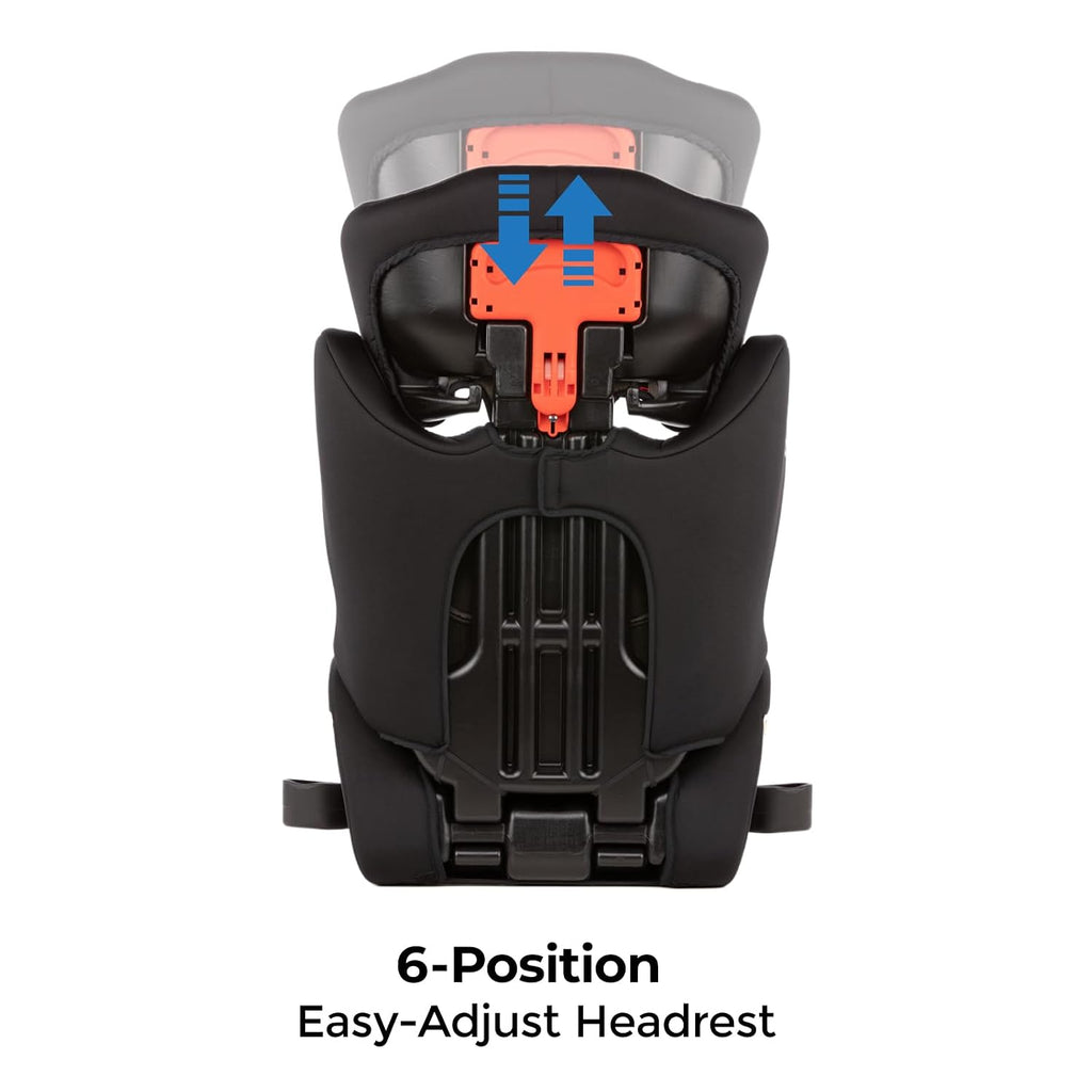 Diono Cambria LE, 2-in-1 Belt Positioning Booster Seat,Backless and High-Back Booster seat for Children from 40—120 lb,17' Wide,6 Headrest Positions,Lightweight with Latch,Black