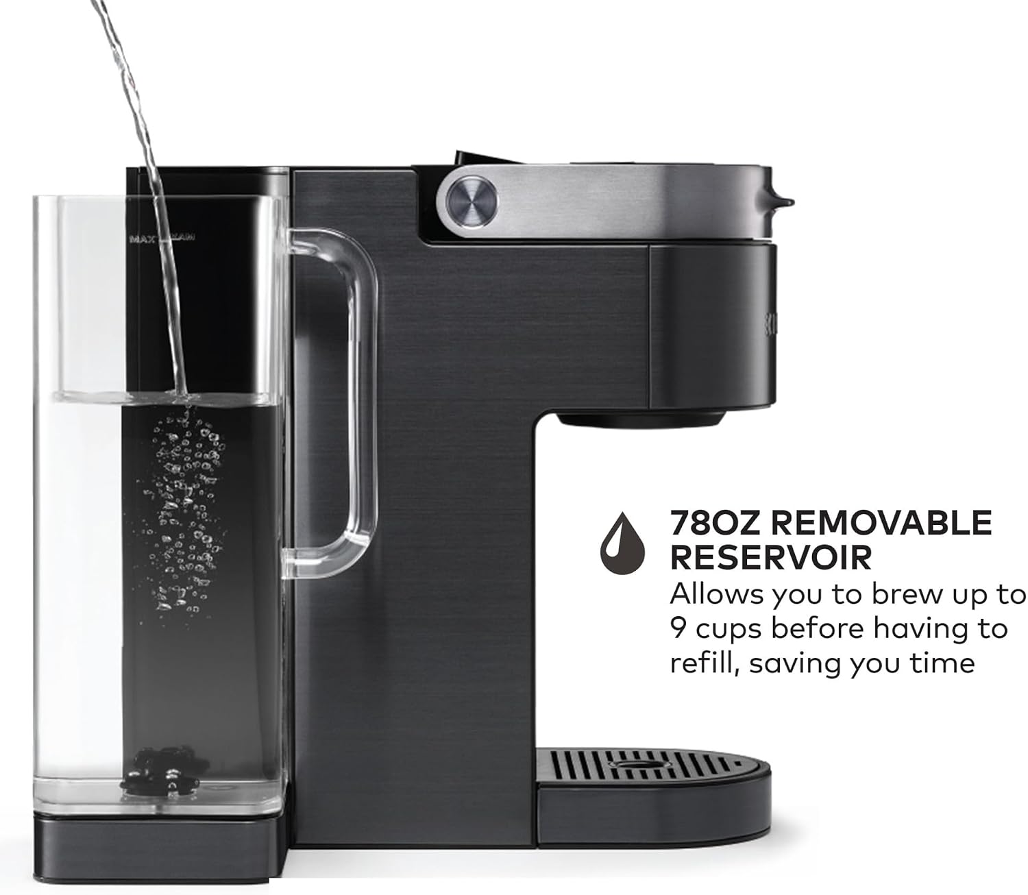 Keurig K-Supreme Plus SMART Coffee Maker, Single Serve K-Cup Pod Coffee Brewer, BREWID and MultiStream Technology, 78 Oz, Black