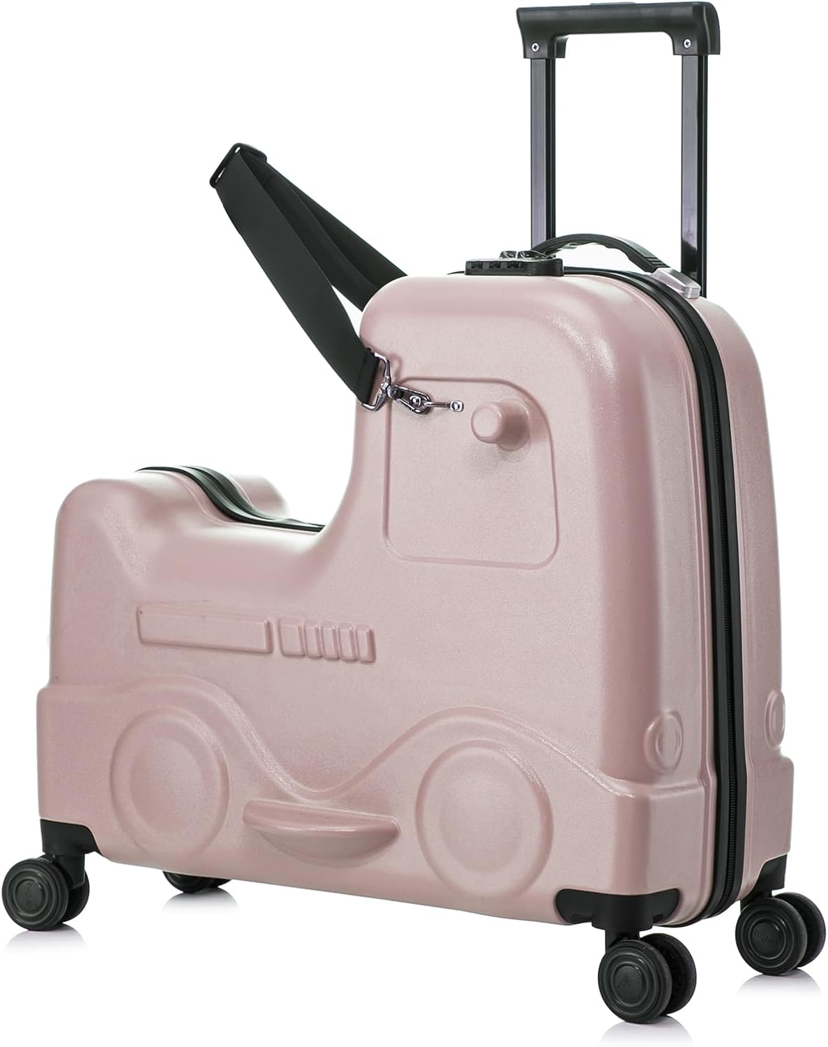 Apelila Checked Luggage for Kids - 24 Inch Ride On Suitcase, Airplane Travel Trunk with Wheels, Pull Along Carry On Storage for Boys & Girls Ages 2-8, Ideal for 3-5 Day Trips, Check-In Only