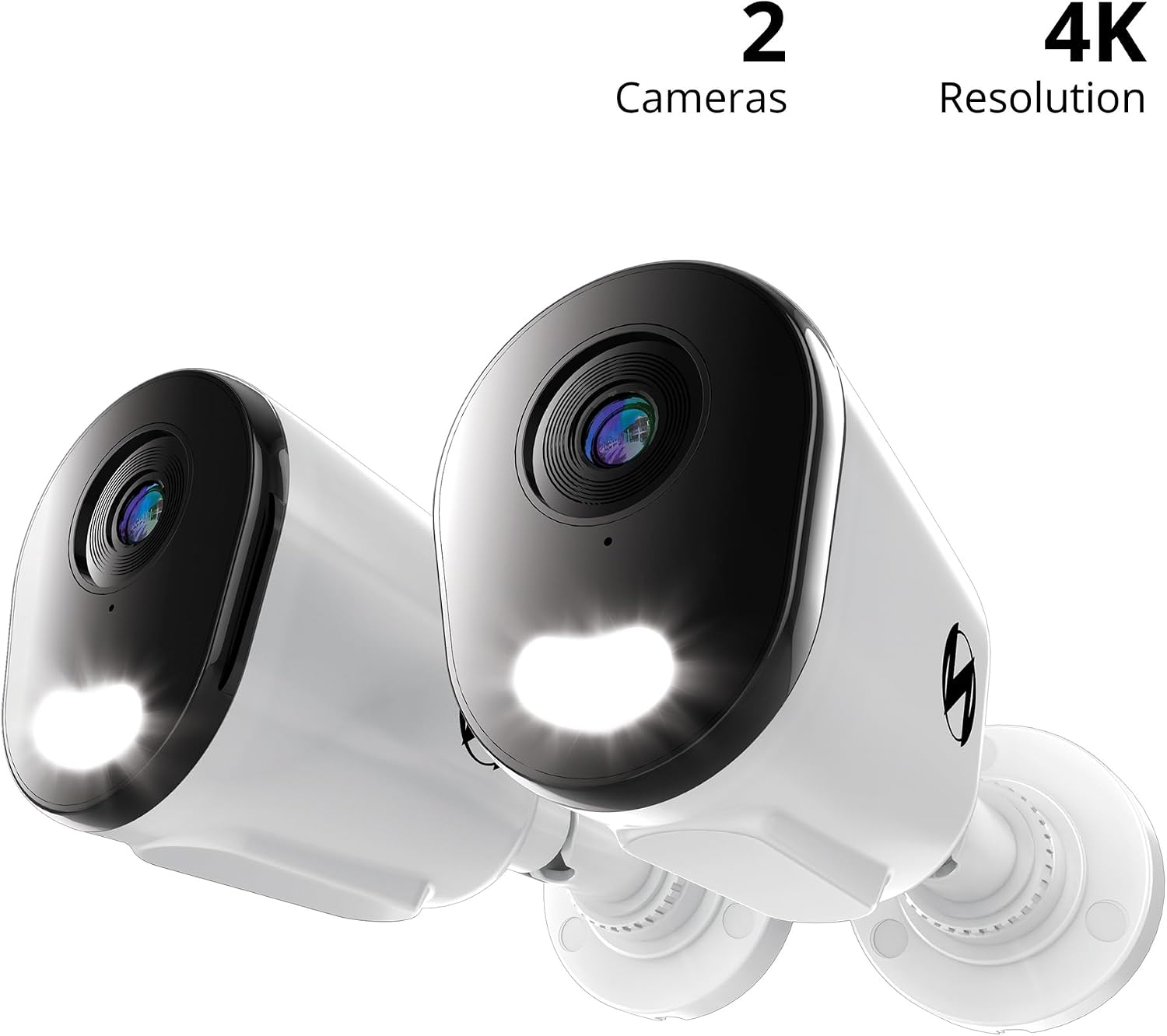 Night Owl Add On Wired IP 4K HD Indoor/Outdoor Deterrence Cameras with 2-Way Audio (2 Pack)