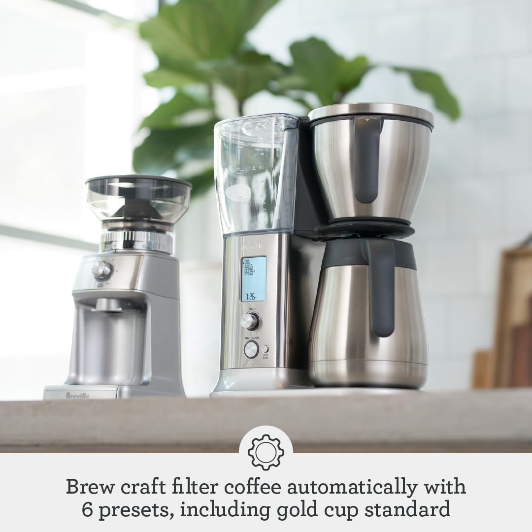Breville BDC450BSS Precision Brewer Drip Coffee Maker, Thermal Carafe, 60 oz, Brushed Stainless Steel