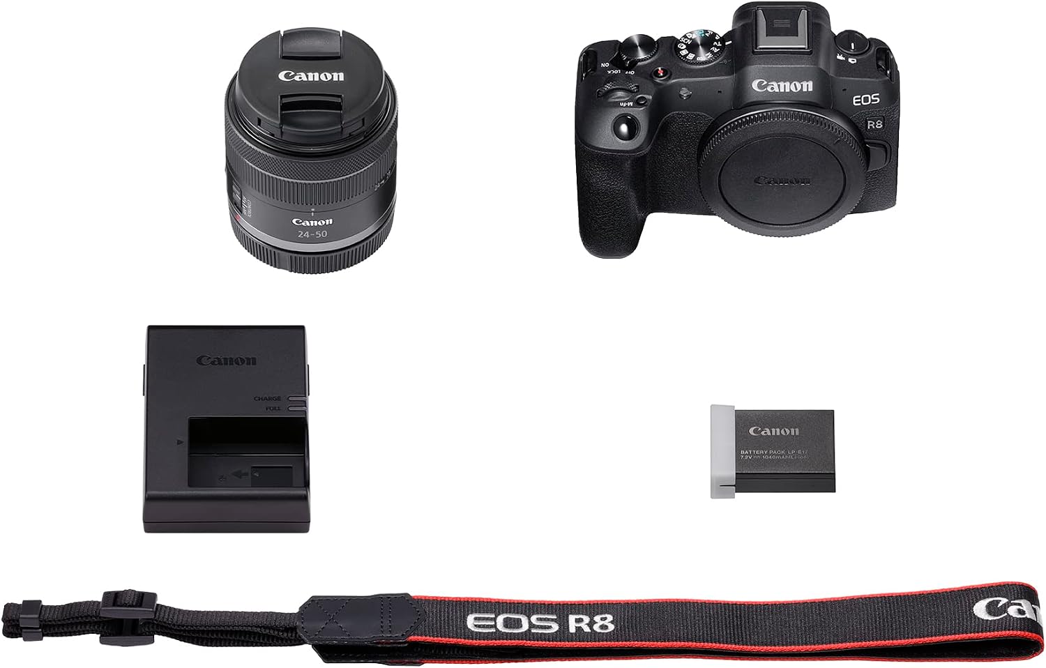 Canon EOS R8 Mirrorless Camera with RF 24-50mm f/4.5-6.3 is STM Lens, Black