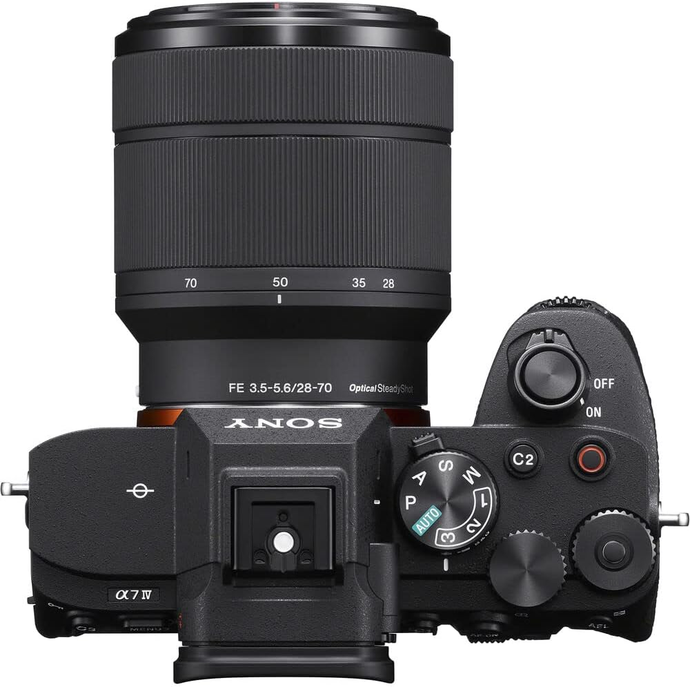 Sony α7 IV Mirrorless Camera Kit (ILCE-7M4K/B) with 28–70mm OSS Lens | 33 MP Full-Frame Sensor | 4K/60p Video | 64GB Card, Filter Kit, Wide Angle Lens, Telephoto Lens, Color Filter Kit and More