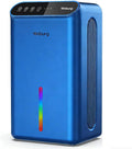 Dehumidifier for Home 1000 sq.ft - Small Quiet Dehumidifier with Auto Shut Off, Aromatherapy, 3 Gear Timer, Sleep Mode, 7-Color LED Light, Drain Hose for Bedroom, Bathroom, Basement, RV(Blue)