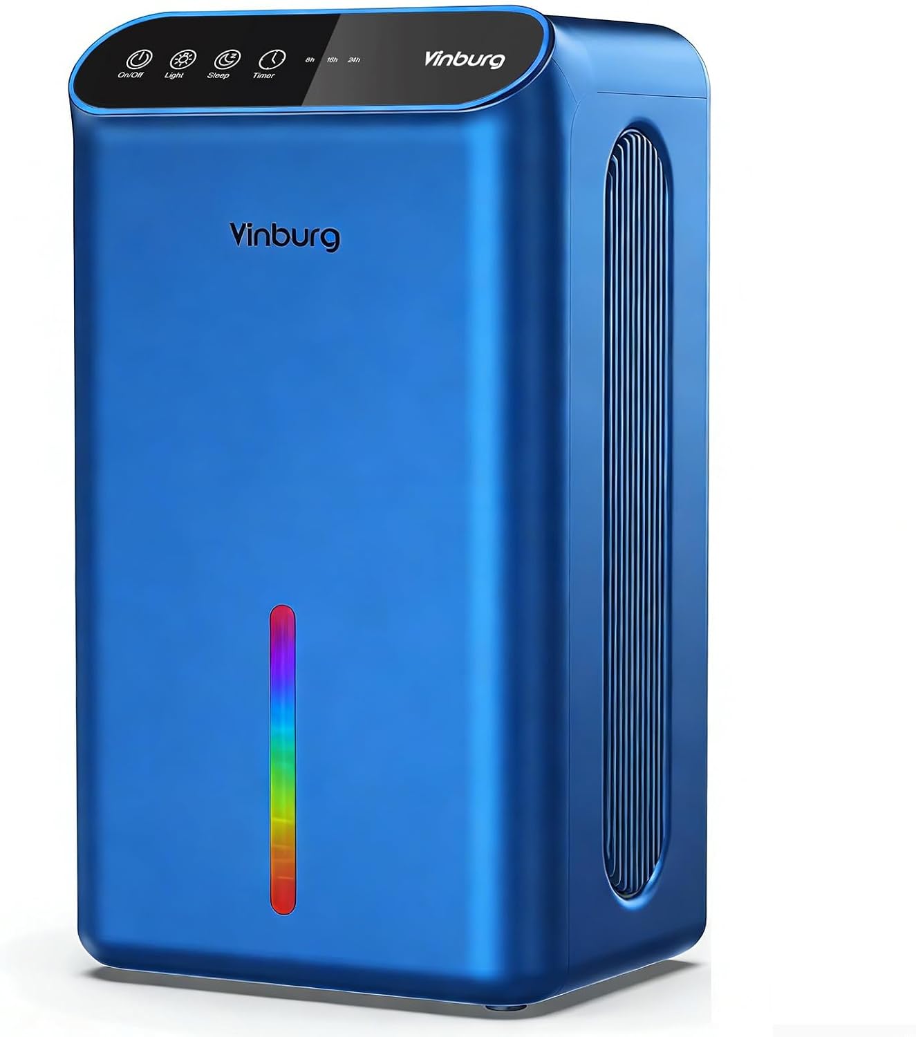 Dehumidifier for Home 1000 sq.ft - Small Quiet Dehumidifier with Auto Shut Off, Aromatherapy, 3 Gear Timer, Sleep Mode, 7-Color LED Light, Drain Hose for Bedroom, Bathroom, Basement, RV(Blue)
