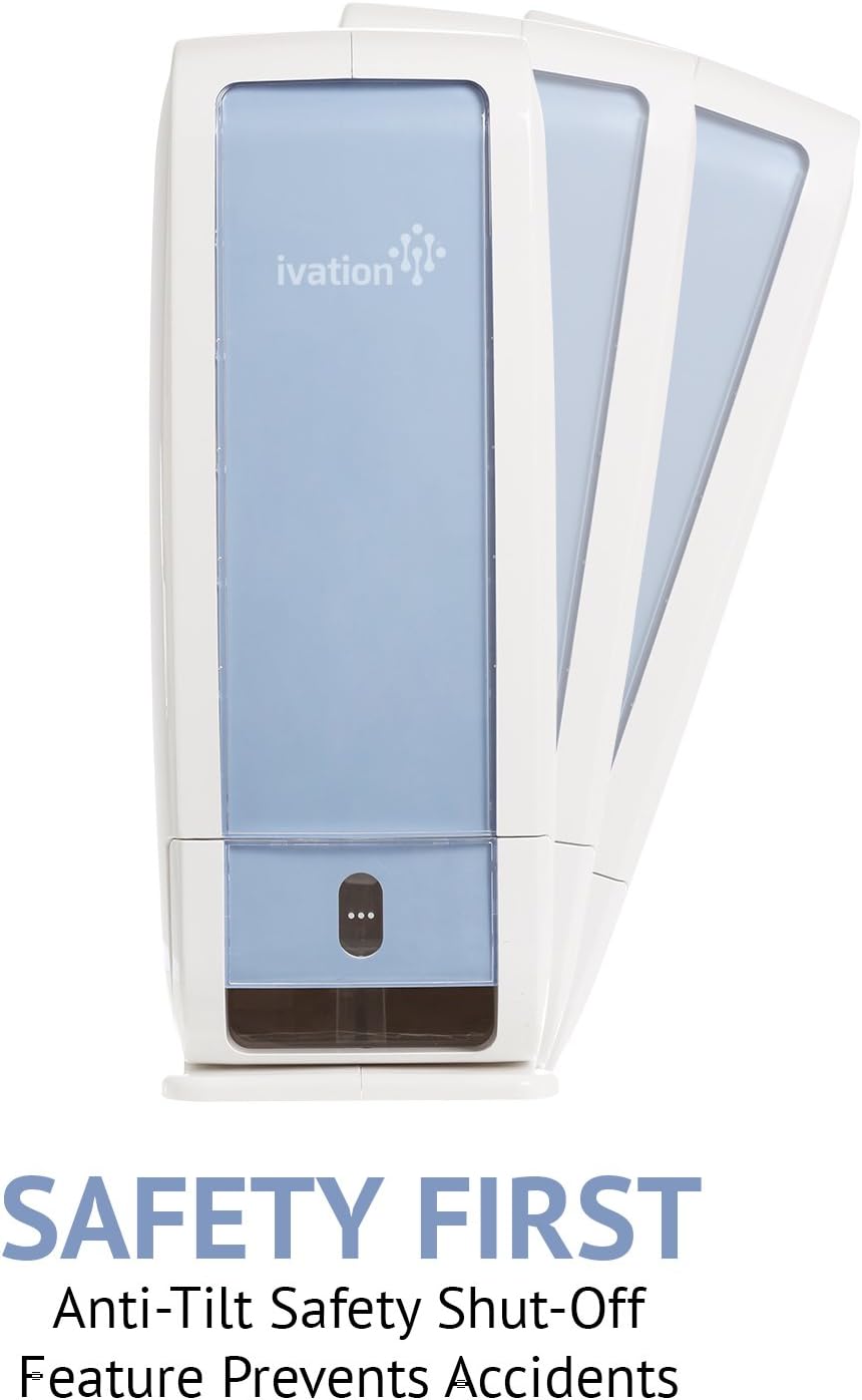 Ivation 13-Pint Small-Area Desiccant Dehumidifier Compact and Quiet - With Continuous Drain Hose for Smaller Spaces, Bathroom, Attic, Crawlspace and Closets - For Spaces Up To 270 Sq Ft, White