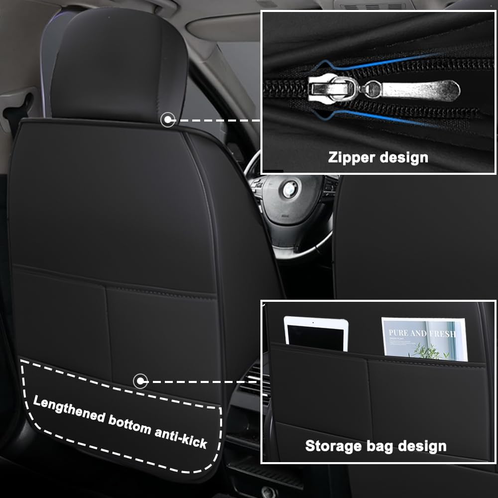 Car Seat Covers for Cadillac Eldorado 1997-2002,Waterproof Leather Seat Covers 2-Seats Standard,Car Interior Accessories with Airbag,Car Seat Protectors for Eldorado(Black+Coffee)