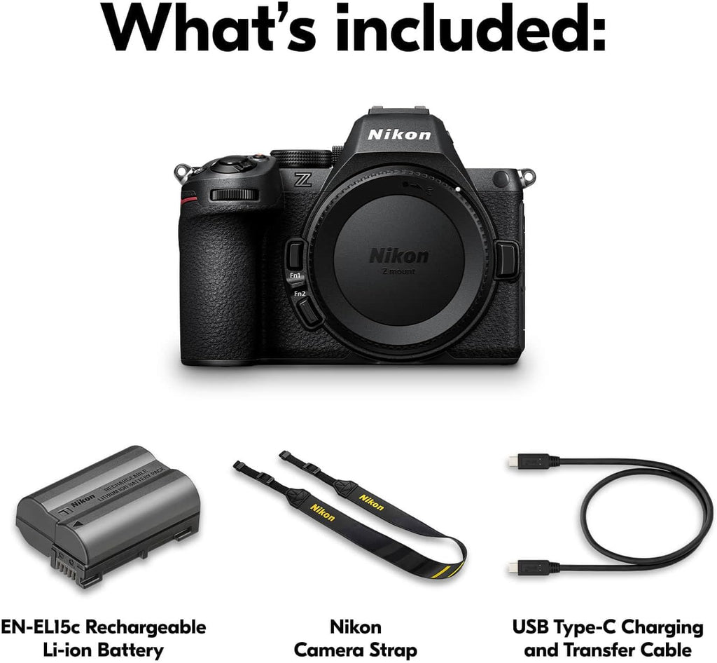 Nikon Z5 II | Full-Frame mirrorless Stills/Video Camera | USA Model, Black