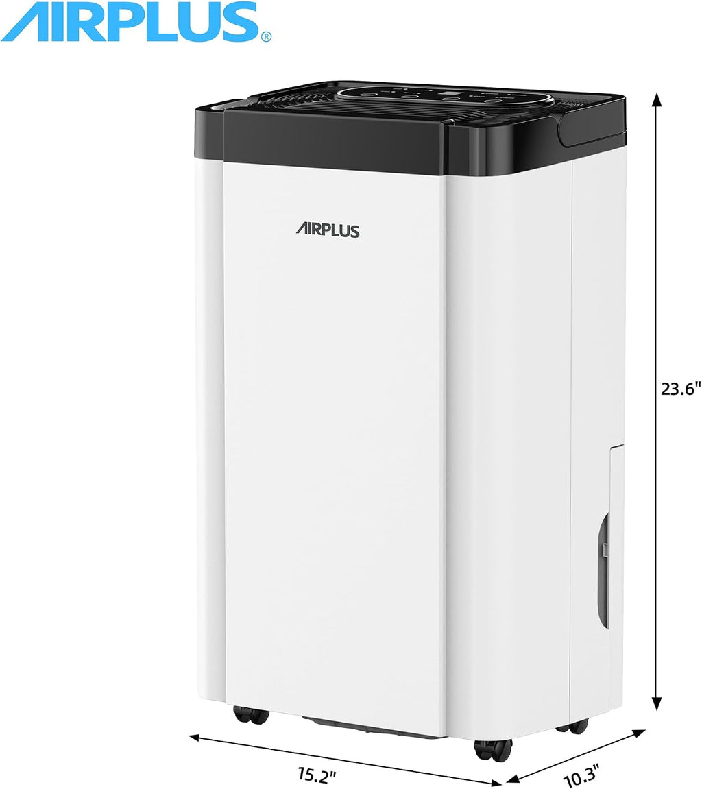 AIRPLUS 5000 Sq. Ft Dehumidifier for Home and Basement, 80 Pint Portable Dehumidifiers with Drain Hose for Large Room, Quiet Sleep Mode Dehumidifier for Bedroom, RV De humidifier for Inside Camper