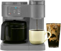 K-Duo Coffee Maker for Hot and Iced Drinks, Single Serve KCup Pod Brewer and 12 Cup Carafe Drip Coffee Pot, 60oz Water Reservoir,Pause & Pour Feature, Perfect for Home & Office Use (Moon Grey)