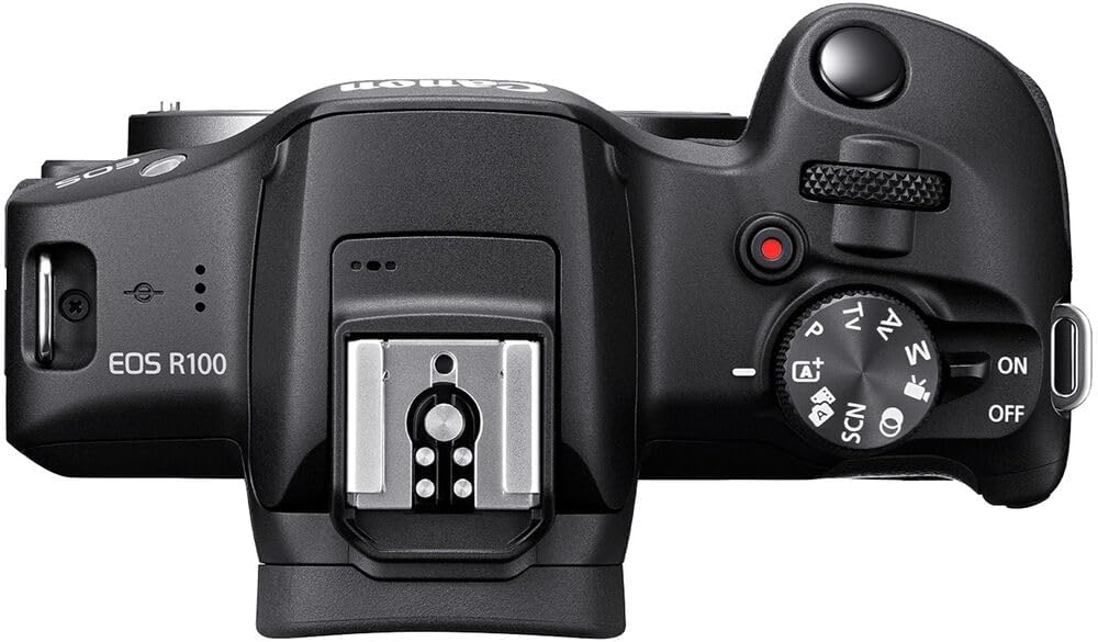 Canon EOS R100 Mirrorless Camera Kit – APS-C RF Camera with 18-45mm & 55-210mm Lenses, 24MP Sensor, 4K Video & Dual Pixel AF (6052C022) + Shoulder Bag + 64GB Memory Card