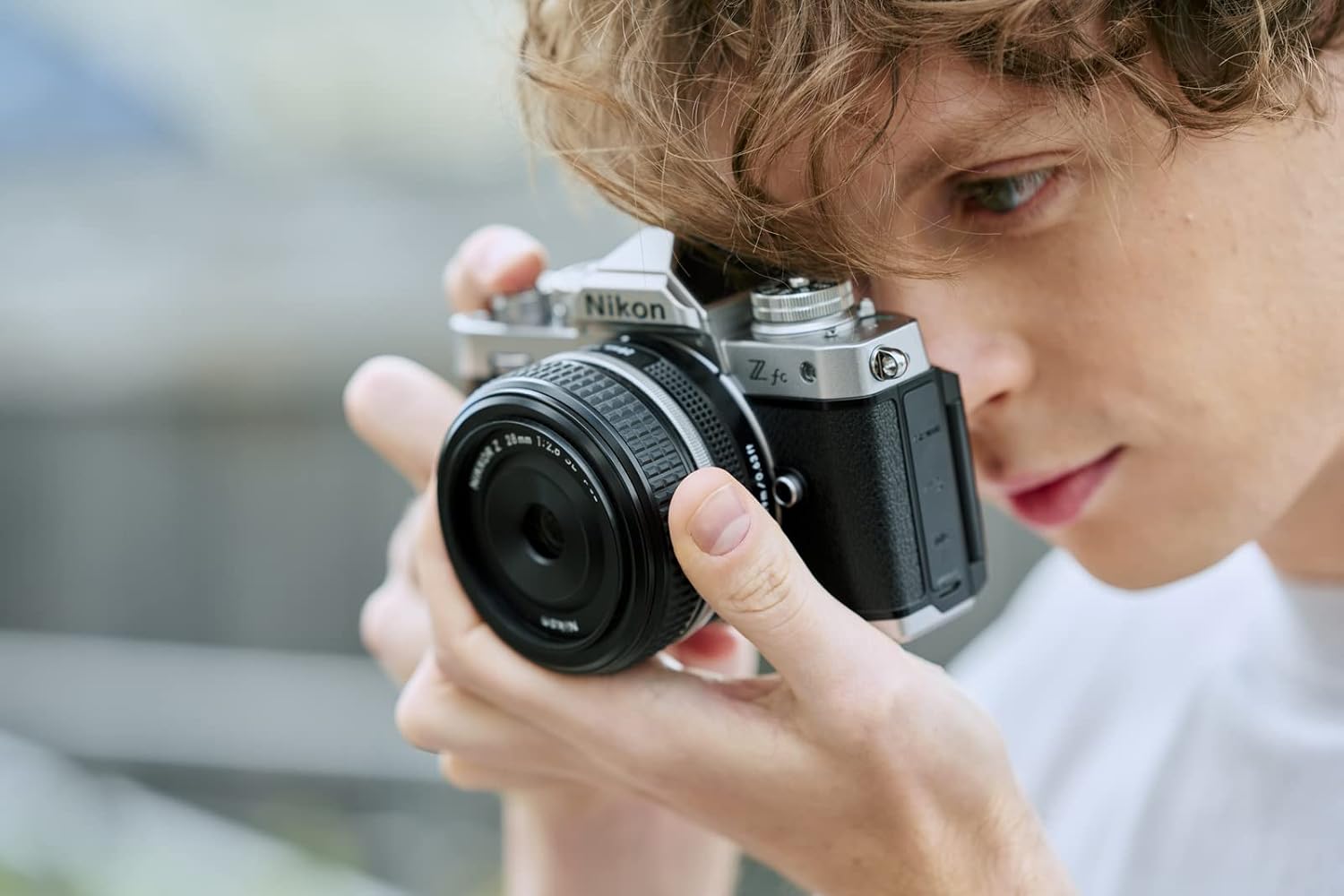 Nikon Z fc with Special Edition Prime Lens | Retro-inspired compact mirrorless stills/video camera with matching 28mm f/2.8 prime lens | Nikon USA Model