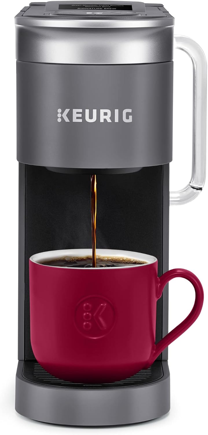 Keurig K-Supreme SMART Single Serve Coffee Maker With Wifi Compatibility, 4 Brew Sizes, And 66oz Removable Reservoir, Compatible with Alexa, Gray