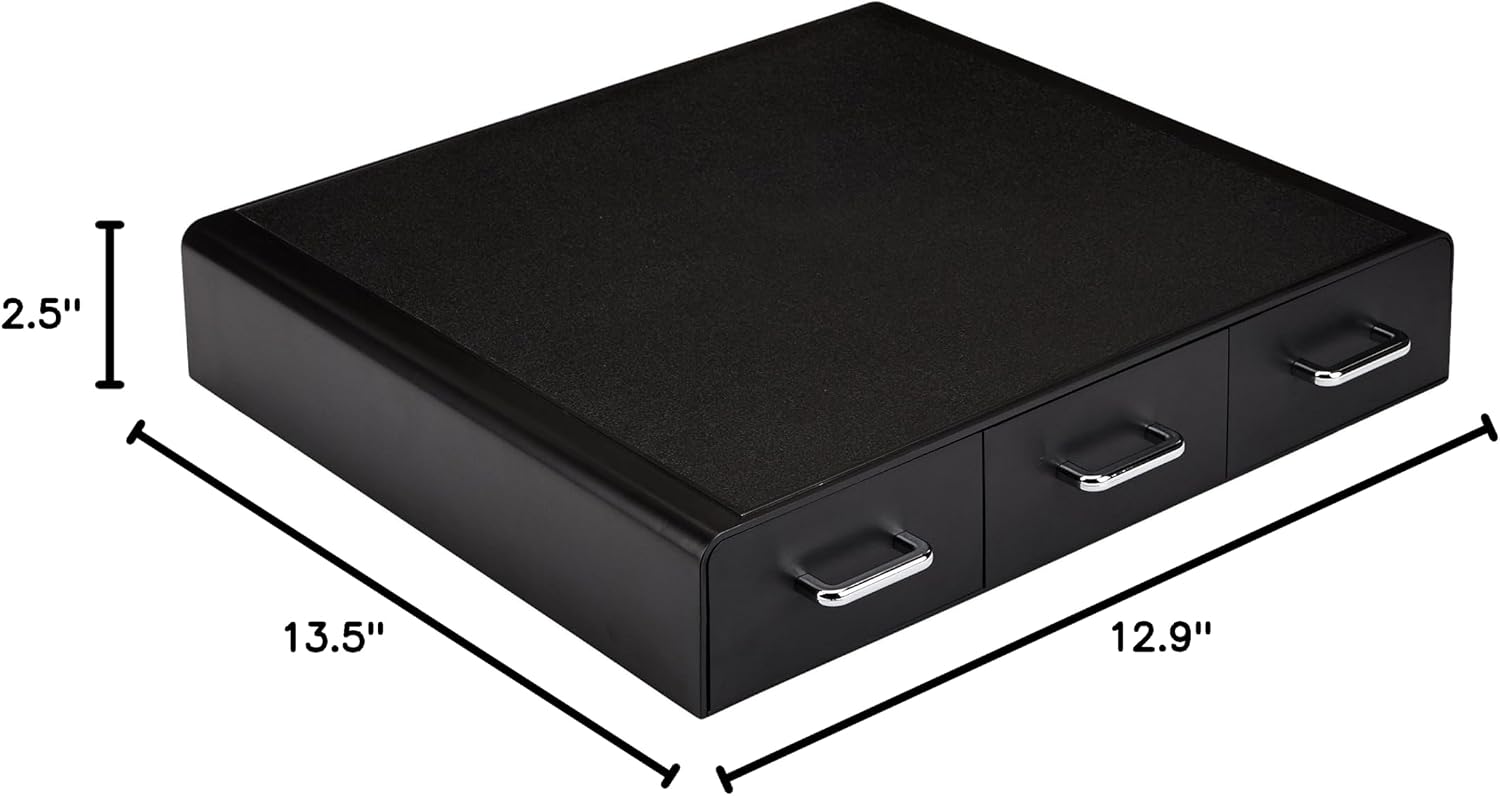 Amazon Basics K-Cup Compatible Coffee Pod Storage Drawer, 3 Easy-Open Drawers, 36 Pod Capacity, Black (Pack of 6)