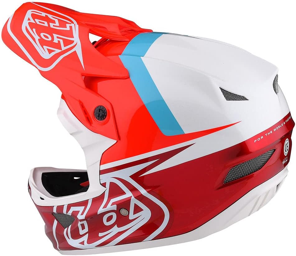 Troy Lee Designs D3 Fiberlite Helmet Slant Red, XL