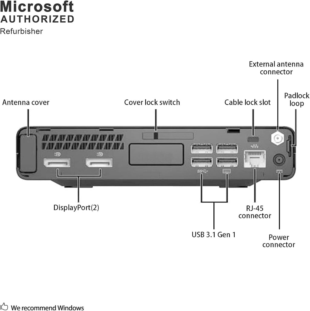 HP EliteDesk 800 G3 Mini Business Desktop PC Intel Quad-Core i5-6500T up to 3.1G,32G DDR4,240G SSD,VGA,DP Port,Windows 10 Professional 64 Bit-Multi-Language-English/Spanish (Renewed)