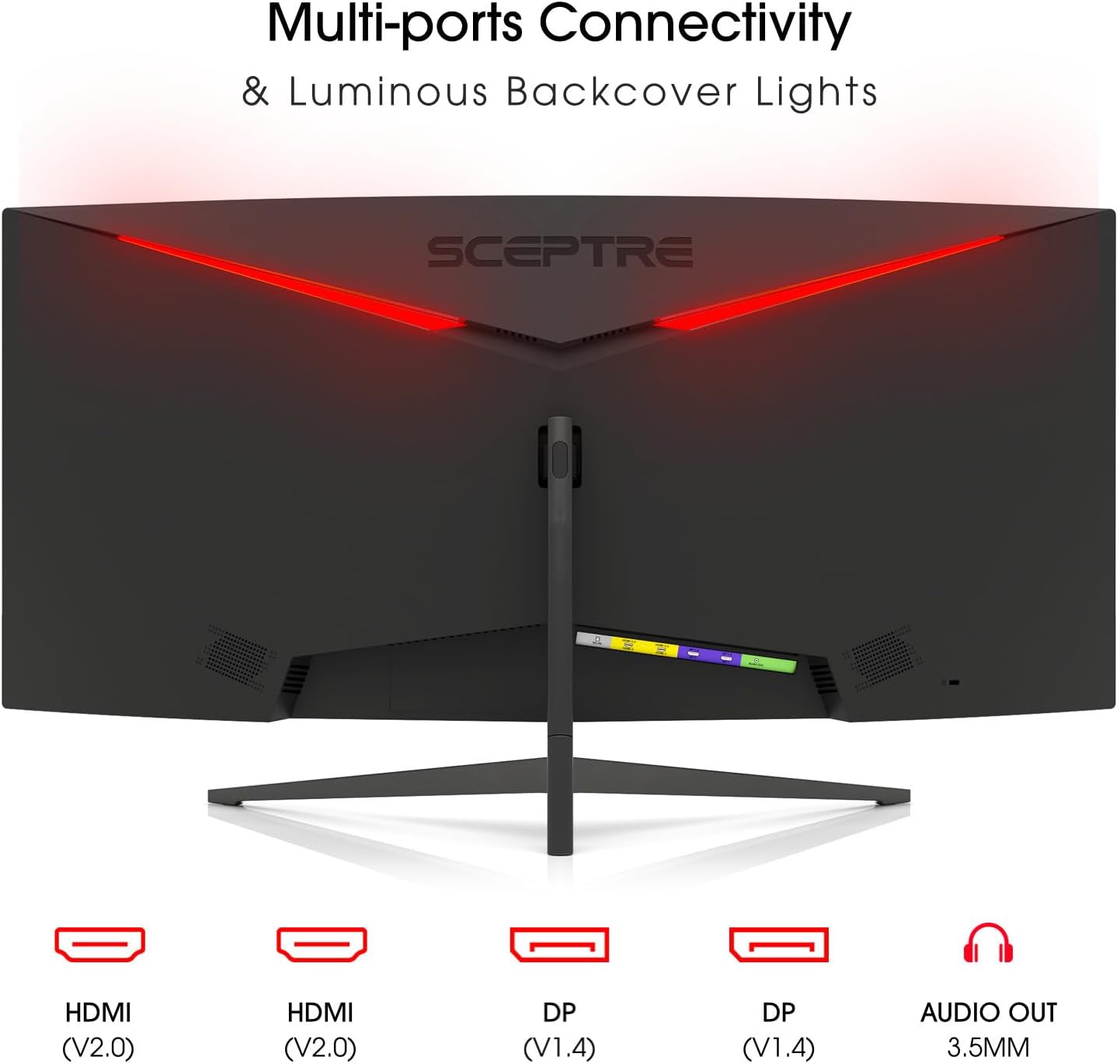 Sceptre Prime Curved 30-inch Gaming Monitor 200+Hz FreeSync Build-in Speakers 2560 x 1080p HDMI DP Machine Black 2026 (C305B-200UN Series)