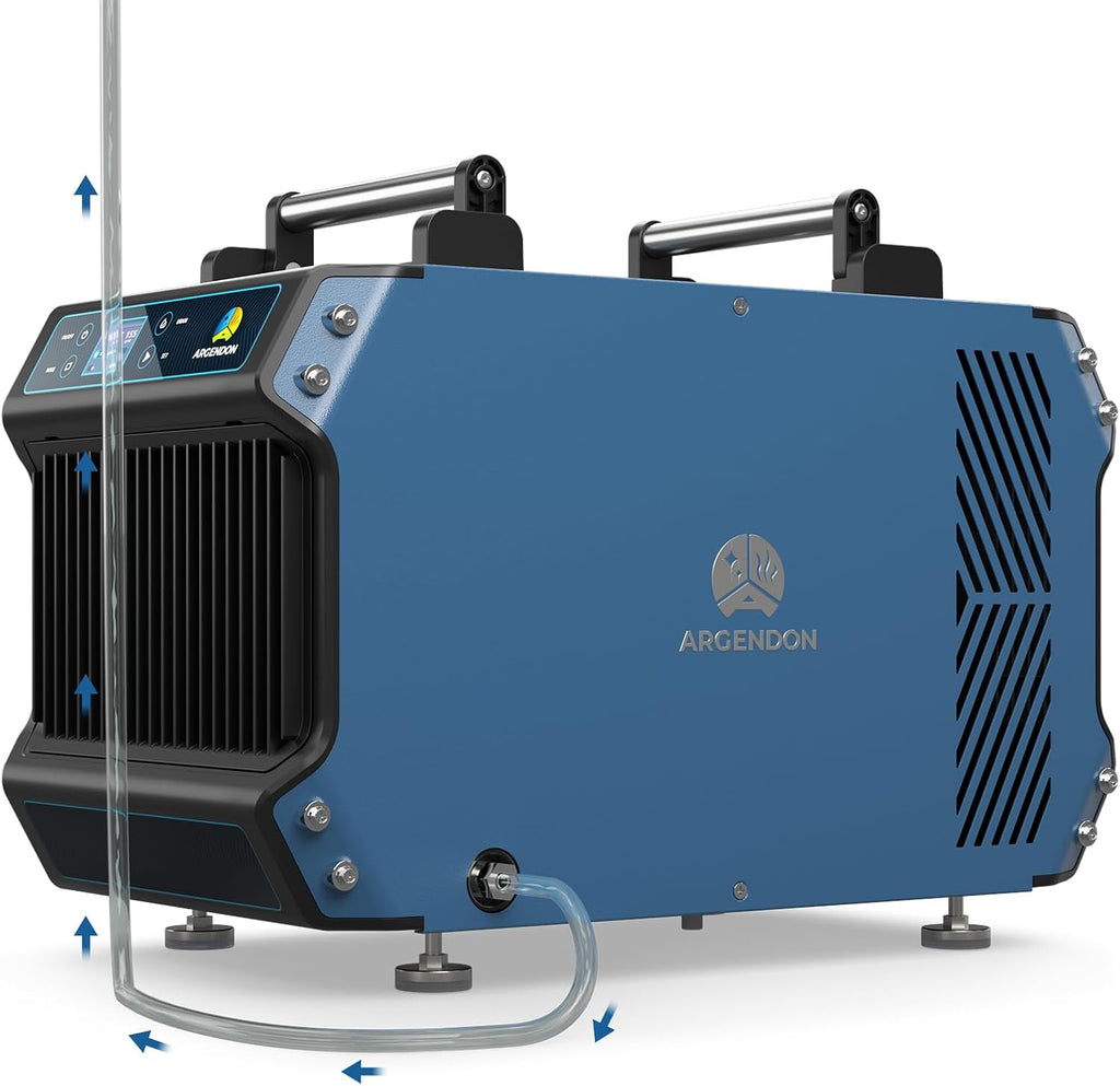 ARGENDON 145 Pint Crawl Spaces Dehumidifier with Pump, Commercial Dehumidifier with Drain Hose for Basement, Auto Defrost, Compact, Large Spaces up to 1800 Sq.Ft, 5 Years Limited Warranty