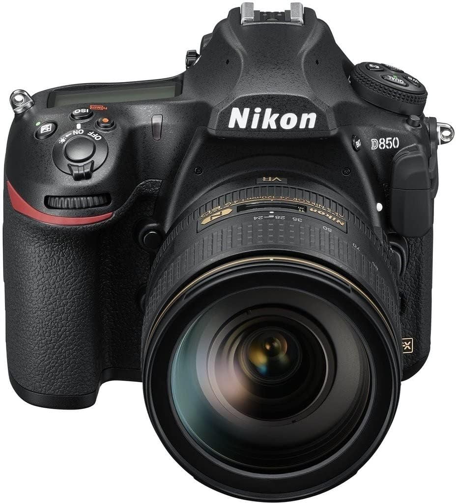 Nikon D850 45.7MP DSLR Digital 4K Video Camera with AF-S NIKKOR 24-120mm f/4G ED VR Lens with Wi-Fi - (Black) - (International Version)