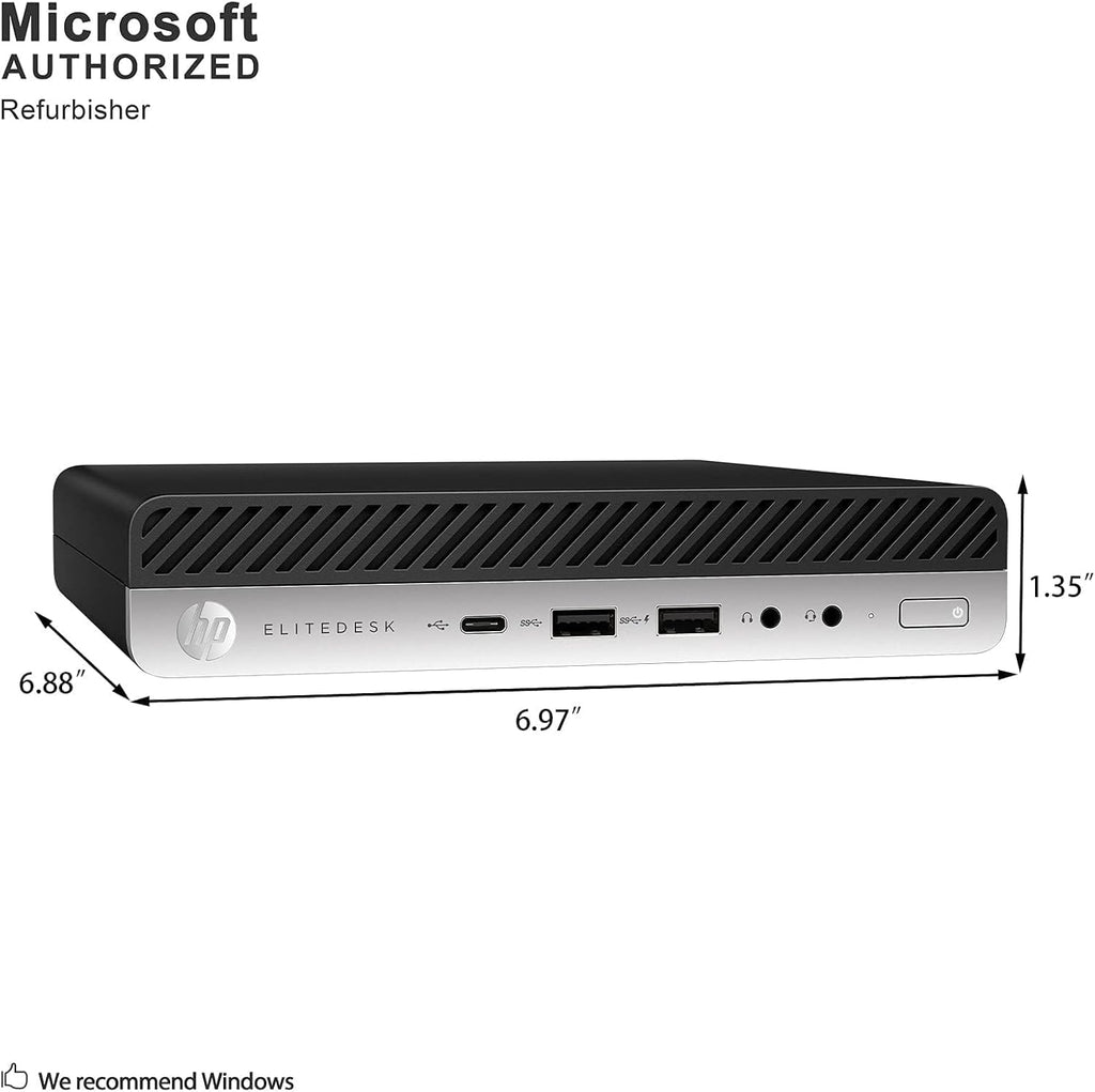 HP EliteDesk 800 G3 Mini Business Desktop PC Intel Quad-Core i5-6500T up to 3.1G,32G DDR4,240G SSD,VGA,DP Port,Windows 10 Professional 64 Bit-Multi-Language-English/Spanish (Renewed)