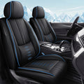 Car Seat Covers for Cadillac Eldorado 1997-2002,Waterproof Leather Seat Covers 2-Seats Standard,Car Interior Accessories with Airbag,Car Seat Protectors for Eldorado(Black+Blue)