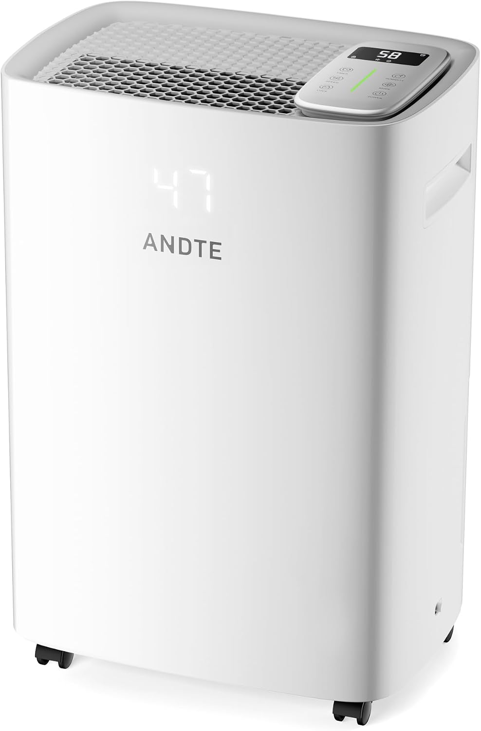 6500 Sq.Ft Dehumidifier for Basement Home, ANDTE 120 Pints Large Room Dehumidifiers Efficient with Drain Hose & 1.32 Gal Tank, Smart Humidity Control, Touch Control Panel, Auto Defrost