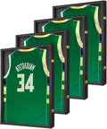 IHEIPYE Jersey Frame Display Case 4 Pack - Large Sport Jersey Shadow Box with UV Protection Acrylic for Baseball, Basketball, Football, Soccer, Hockey, Shirt and Uniform