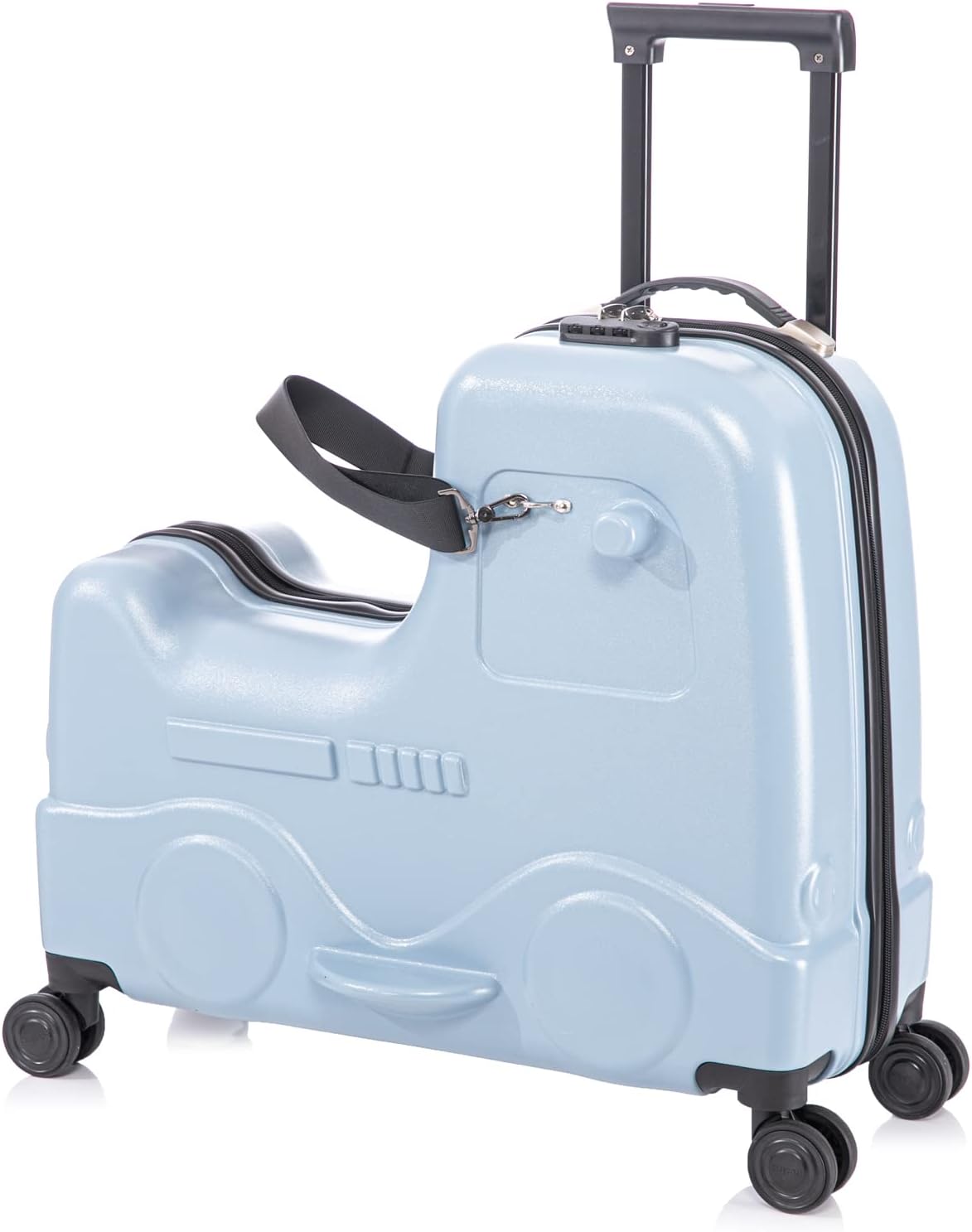 Apelila Checked Luggage for Kids - 24 Inch Ride On Horse Suitcase, Airplane Travel Trunk with Wheels, Pull Along Carry On Storage for Boys & Girls, Ideal for 3-5 Day Trips, Check-In Only