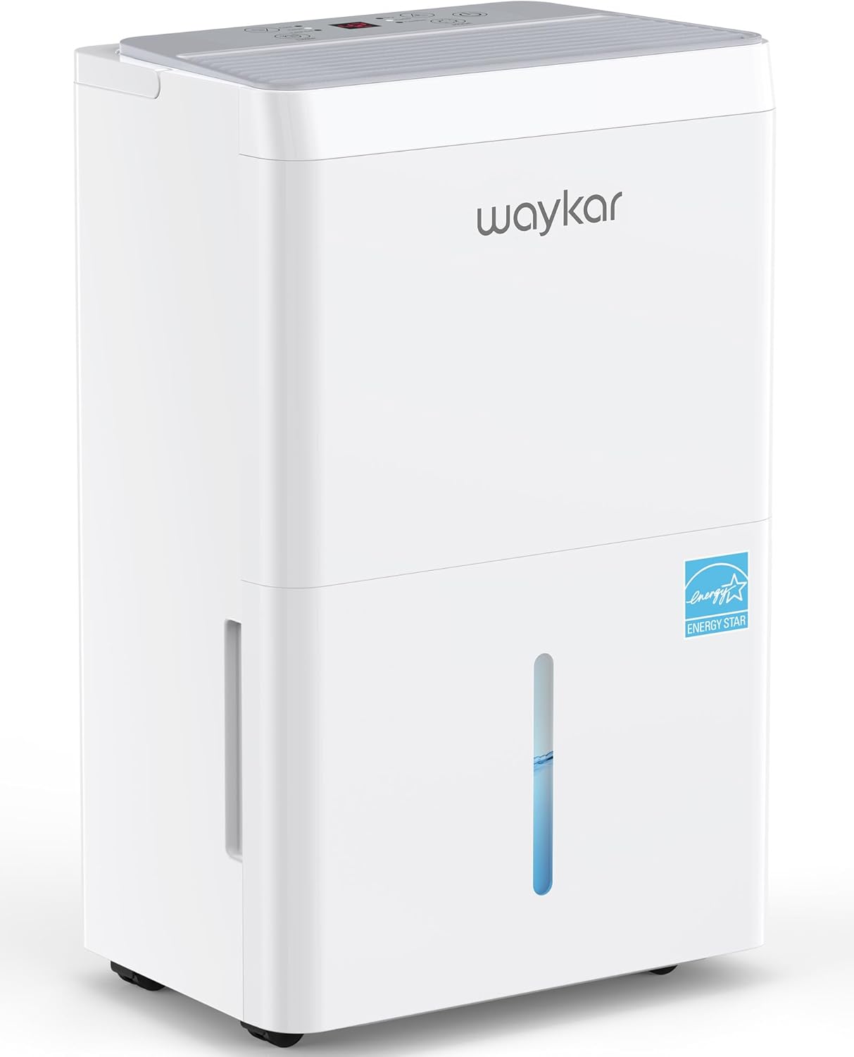 Waykar 6000 Sq.Ft Energy Star Dehumidifier for Basement & Home, 120 Pint/Day with Drain Hose & Tank, Ultra Quiet (40 dB), Smart Auto Comfort Mode
