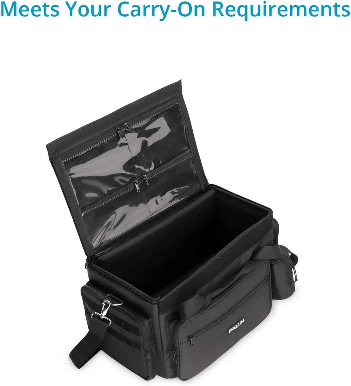 PROAIM Cine Cube Bag for Camera Gear, Photographer, Videographer Videomakers. Solid & Spacious, Removable Pouches, 4 Clear Pockets & Back Slate Pocket. Bottle Holder, Waterproof + Sling (P-CBCC-01)