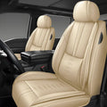 Front Seat Covers for Toyota Highlander 2001-2024,Leather Car Seat Covers,Interior Accessories Seat Covers,Waterproof Car Seat Protectors for Highlander(Beige,Standard)