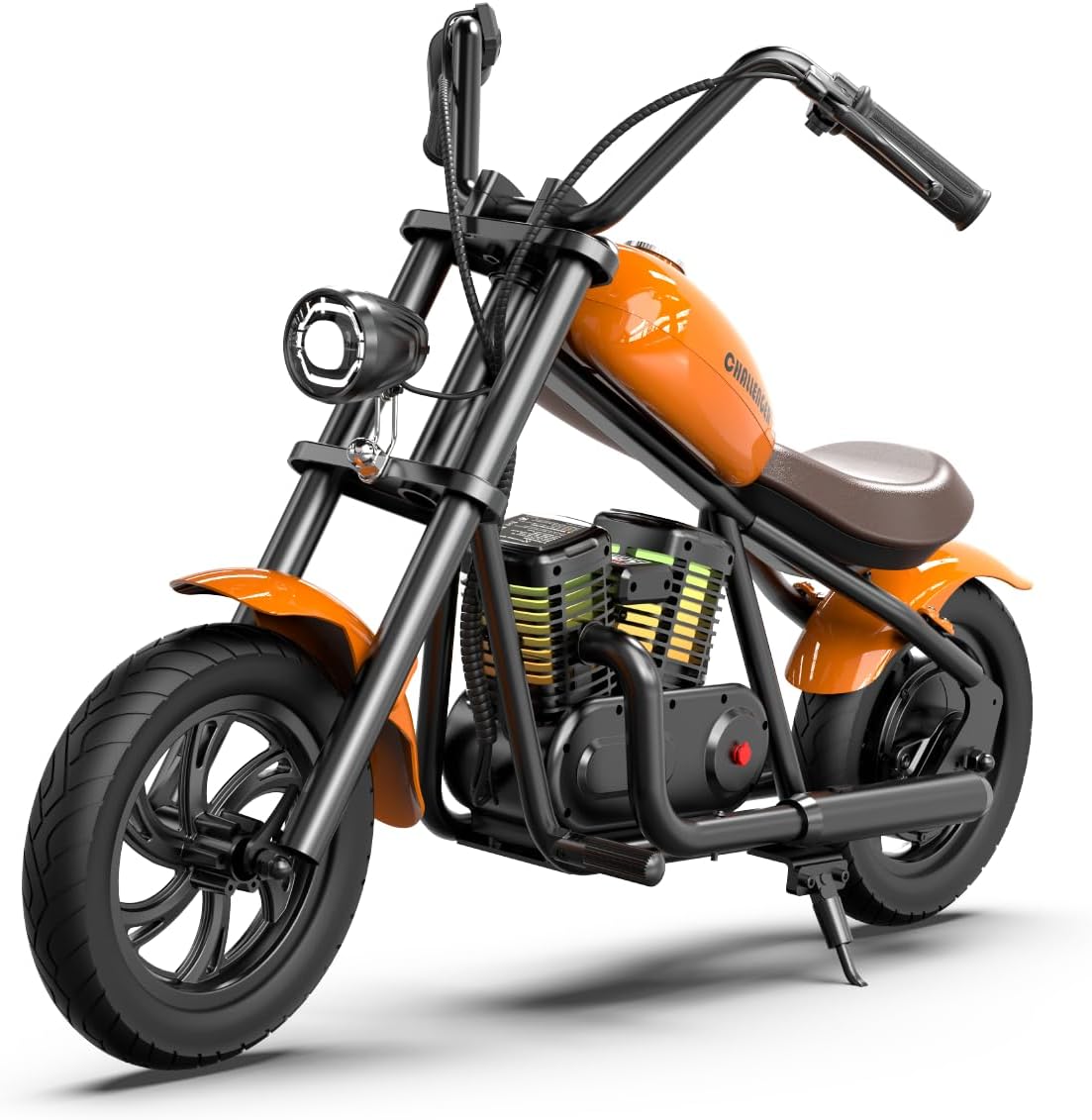Hyper GoGo Kids Electric Dirt Bike Motorcycle – Safe 10mph Ride-On Toy with Lights & Music – Up to 60 mins Battery – Adjustable Handlebars – Ideal Gift for Ages 3+(Orange)