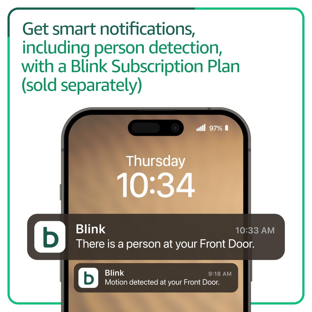Blink Video Doorbell + Outdoor 4 – Wireless smart security cameras, head-to-toe HD view, two-year battery life. Sync Module Core included – 5 camera system + Video Doorbell