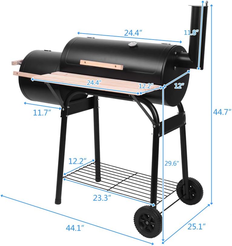 Ochine Portable Charcoal Grill, Barbecue Charcoal Grill, Stainless Steel Folding BBQ Grill and Smoker, Barbecue Grill for Outdoor Cooking Camping Hiking Picnics Garden Beach Party BBQ Tools