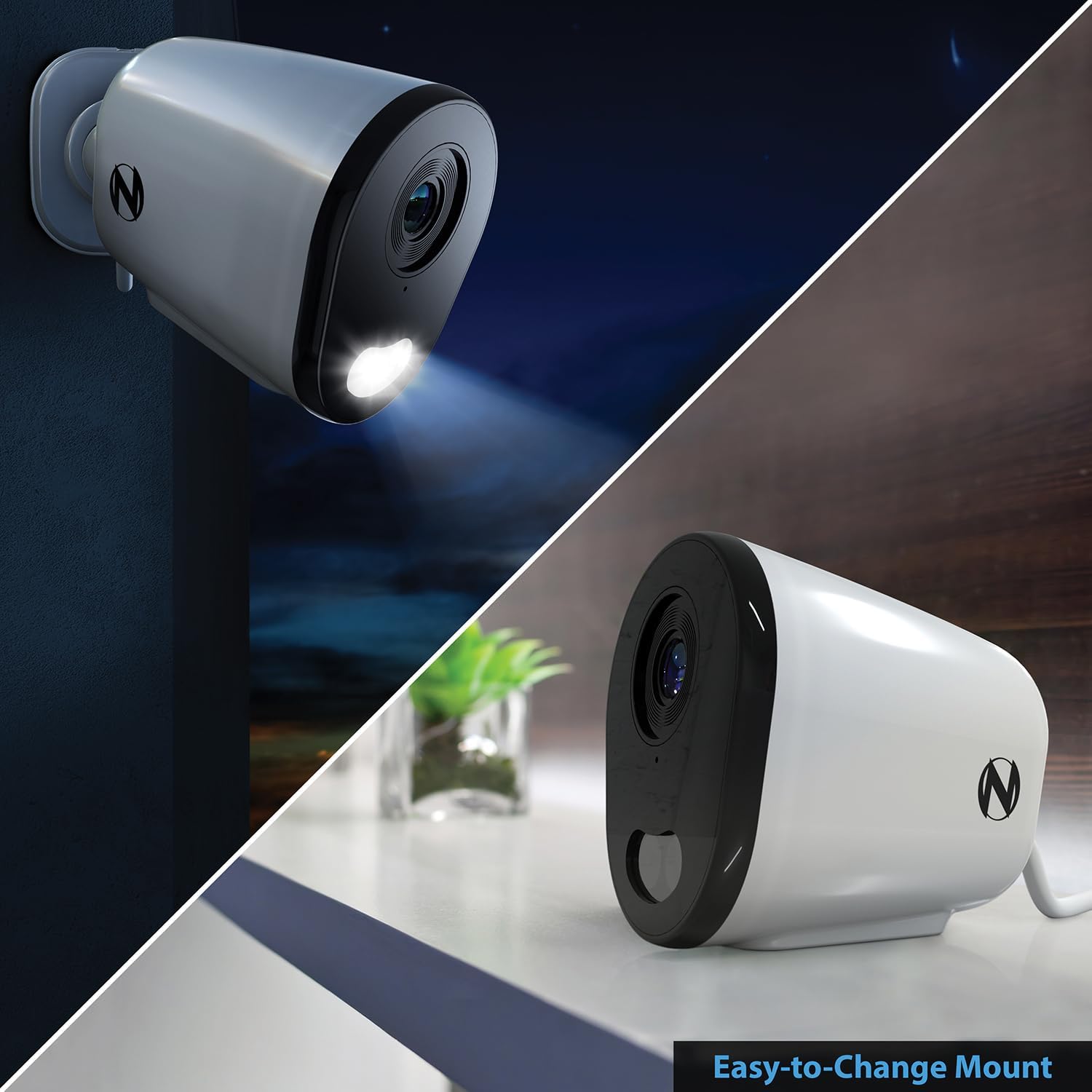 Night Owl 10 Channel Bluetooth Video Home Security Camera System with (4) Plug-in Wi-Fi 2K HD Indoor/Outdoor Spotlight Cameras with 2-Way Audio and 1TB Hard Drive (Expandable up to 10 Cameras)