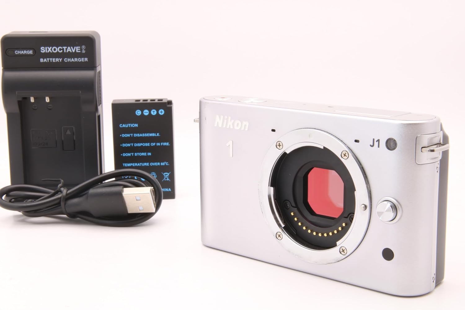 Nikon 1 J1 10.1 MP HD Digital Camera Body Only (Silver)